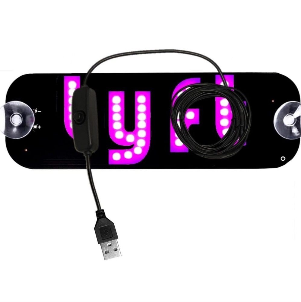 Lyft Rideshare Pink LED sign - Picture 2 of 3